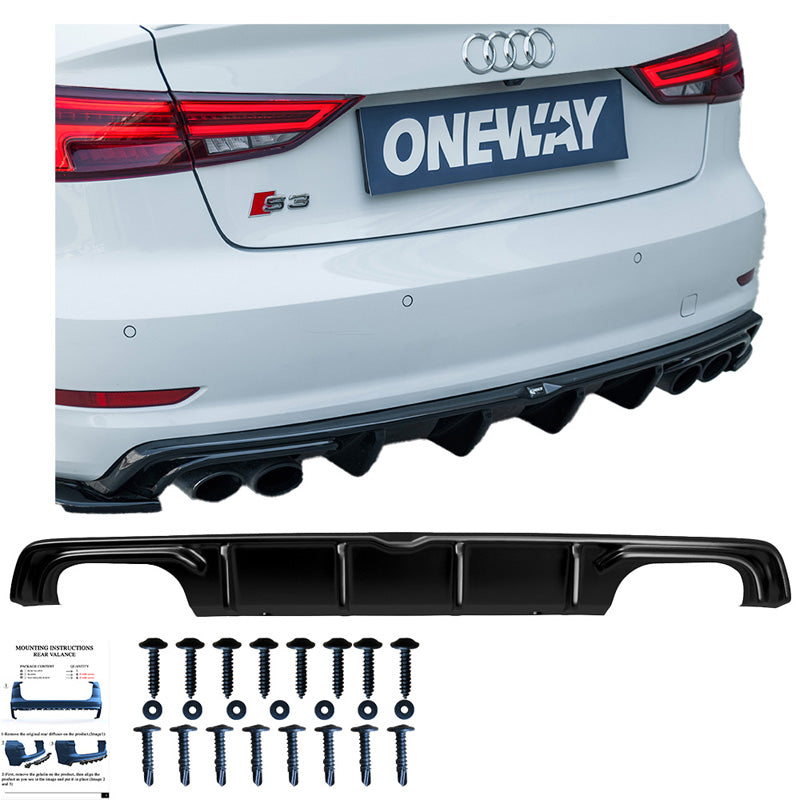 Diffusore posteriore Audi S3 Sedan 8V 2013-2016 - – Simoni Racing – foto 3