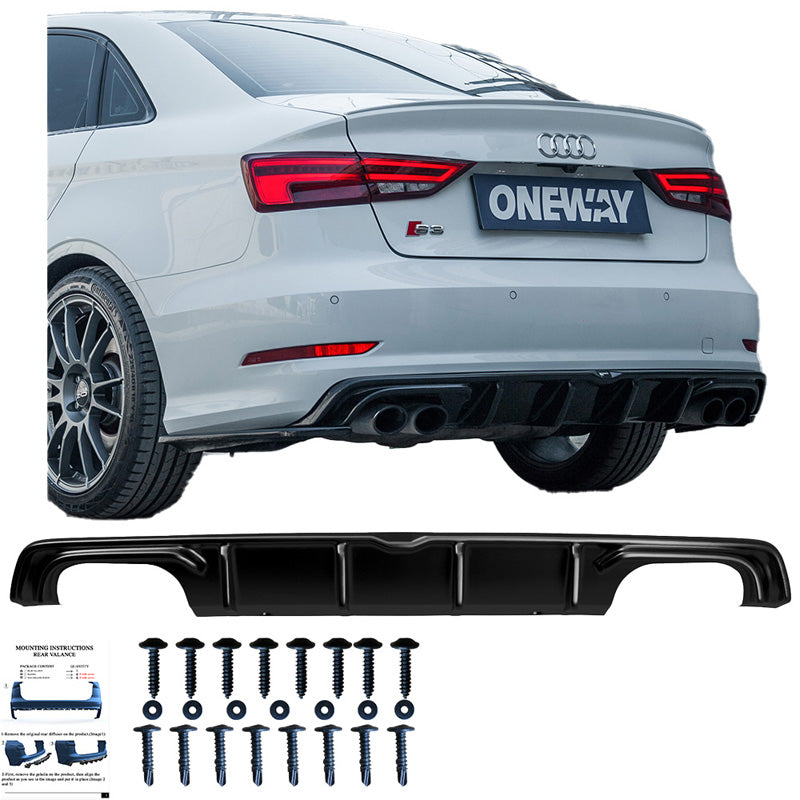 Diffusore posteriore Audi S3 Sedan 8V 2013-2016 - – Simoni Racing – foto 4