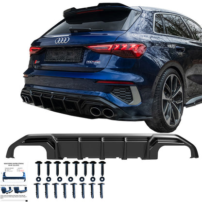 Diffusore posteriore Audi A3 8Y S-Line/S3 Sedan/Sportback 2020 – Simoni Racing – foto 4