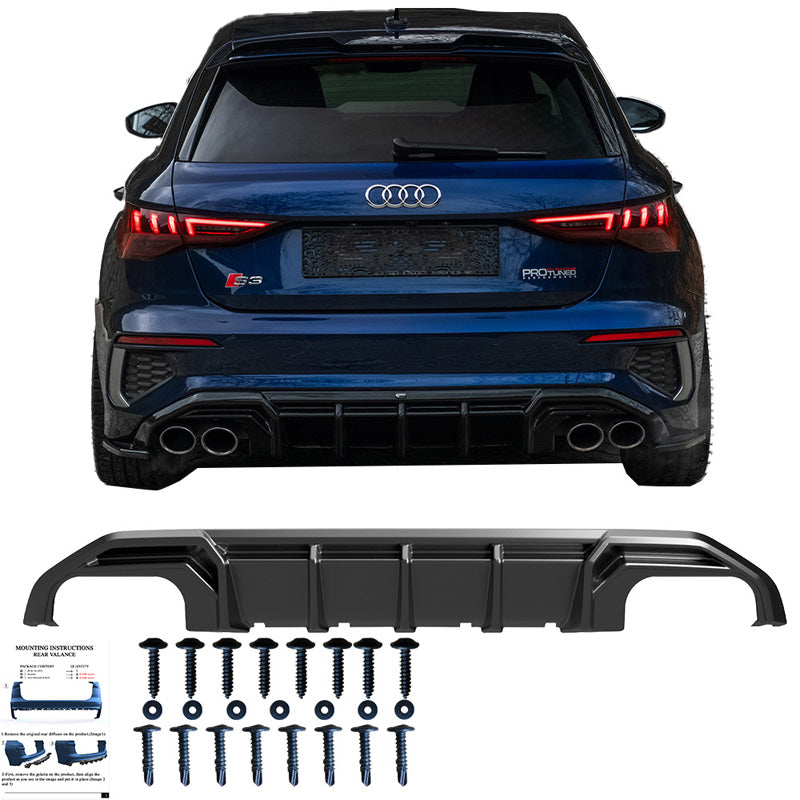 Diffusore posteriore Audi A3 8Y S-Line/S3 Sedan/Sportback 2020 – Simoni Racing – foto 5