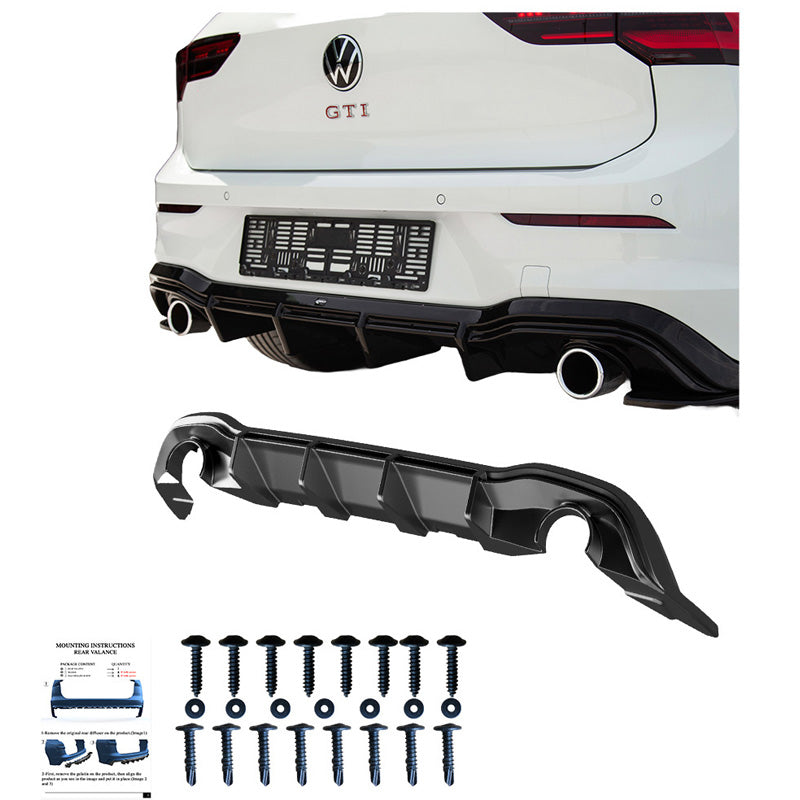 Diffusore posteriore Volkswagen Golf VIII HB GTI 2020- - – Simoni Racing – foto 3