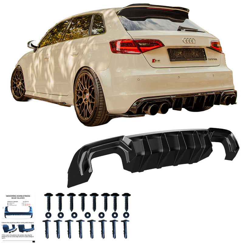 Diffusore posteriore Audi S3 Sportback 8V 2013-2016 - – Simoni Racing – foto 3
