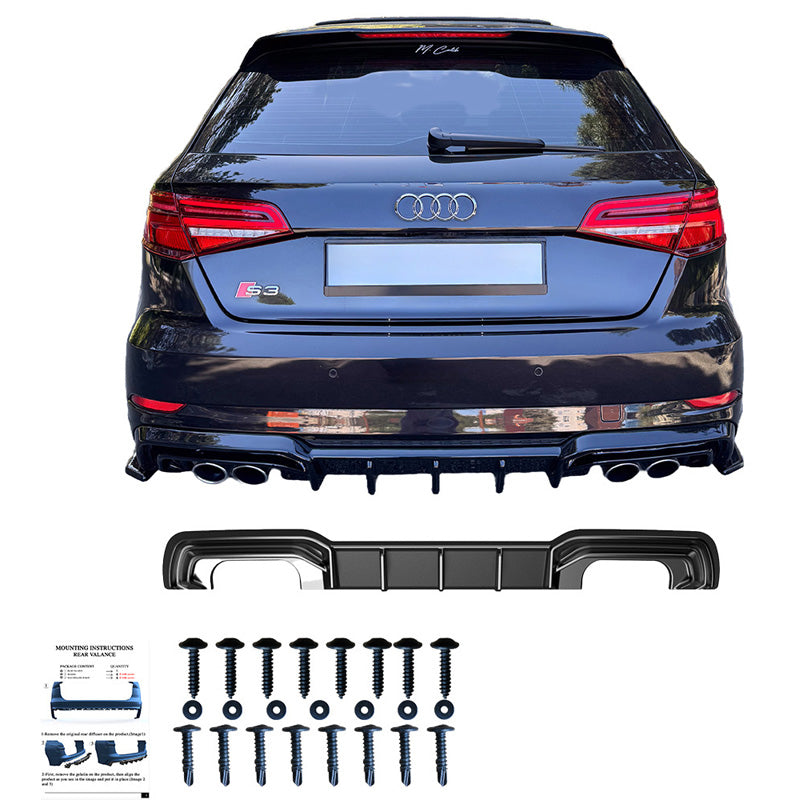 Diffusore posteriore Audi S3 Sportback 8V Facelift 2016-2020 - – Simoni Racing – foto 4