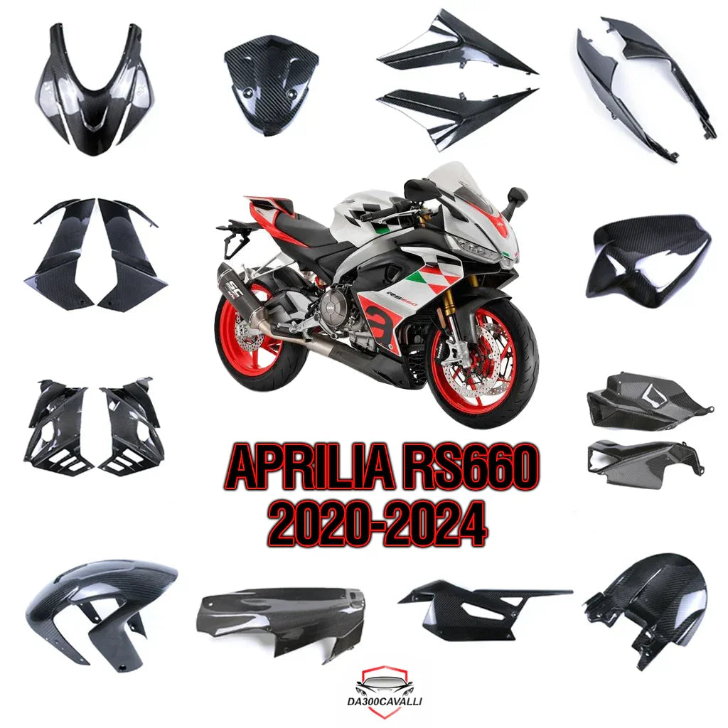 Kit carene in carbonio per Aprilia RS660 2020-2024, Da300Cavalli, accessori tuning moto