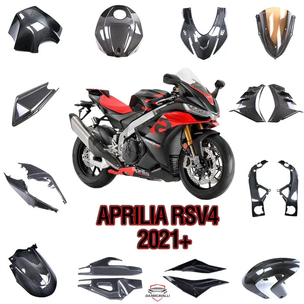 Carene in carbonio per Aprilia RSV4 2021, moto sportiva e ricambi tuning Da300Cavalli