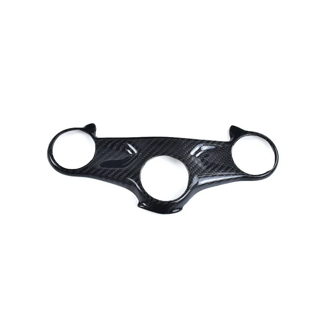 Cover piastra forcella moto in carbonio, ricambio tuning per moto, Da300Cavalli