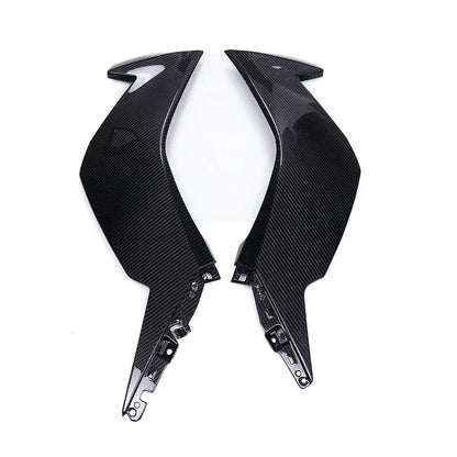 Carene laterali moto in carbonio, accessori tuning Da300Cavalli, ricambio nero lucido