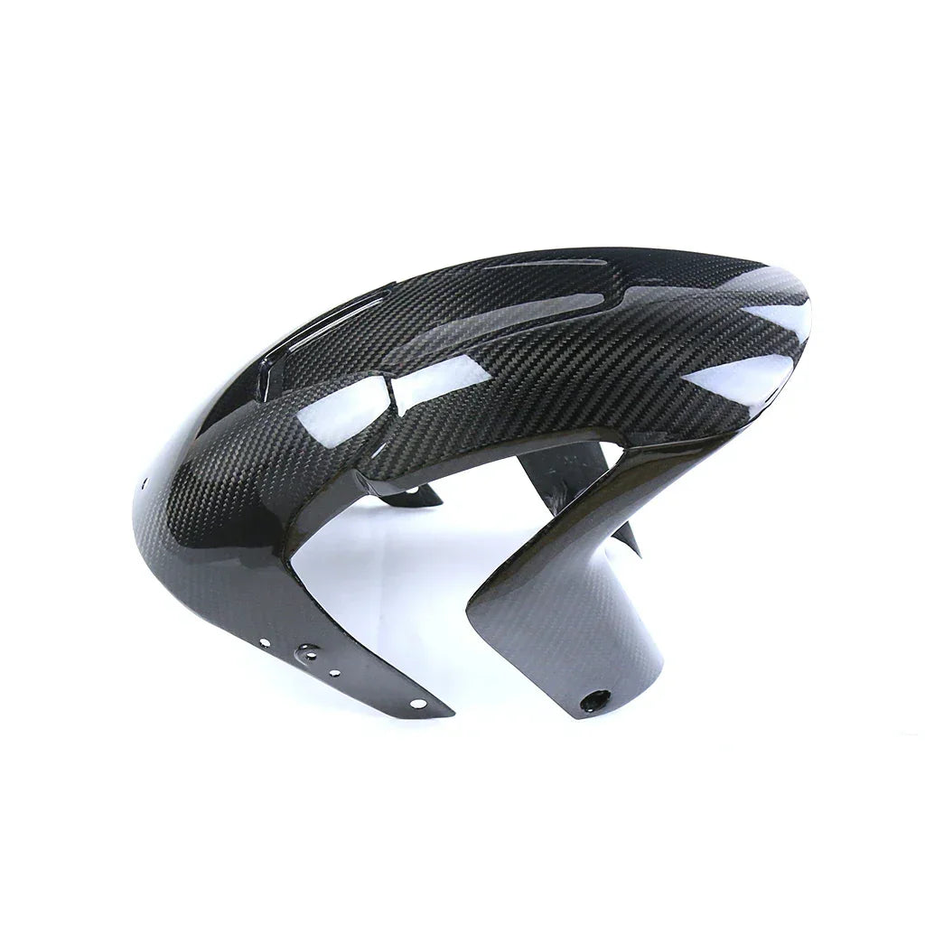 Parafango anteriore moto in carbonio lucido, ricambio tuning Da300Cavalli