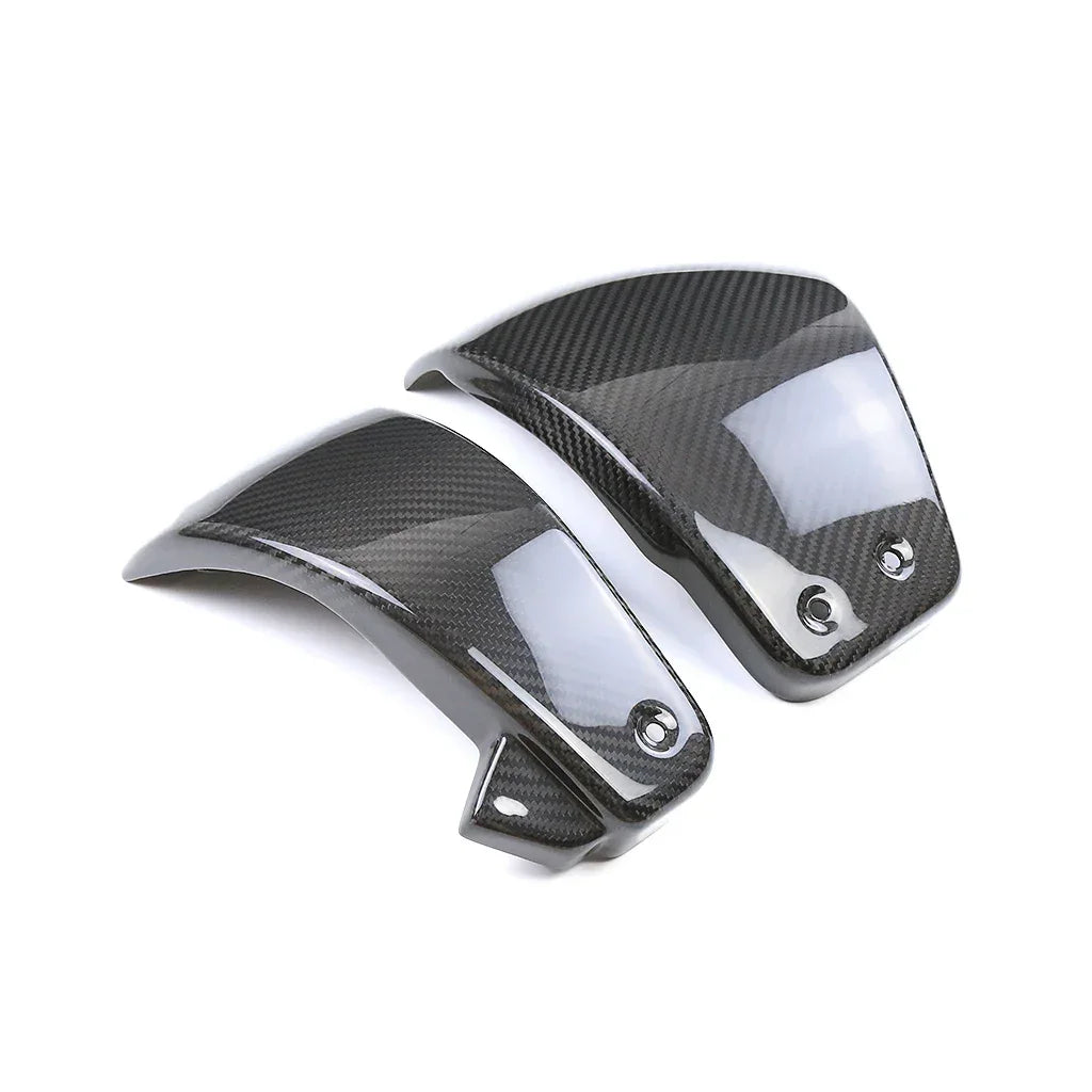 Coppia carter in carbonio per moto, accessorio tuning Da300Cavalli, superficie lucida