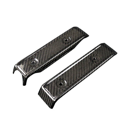 Coppia cover in fibra di carbonio per auto, accessori tuning Da300Cavalli, fondo bianco