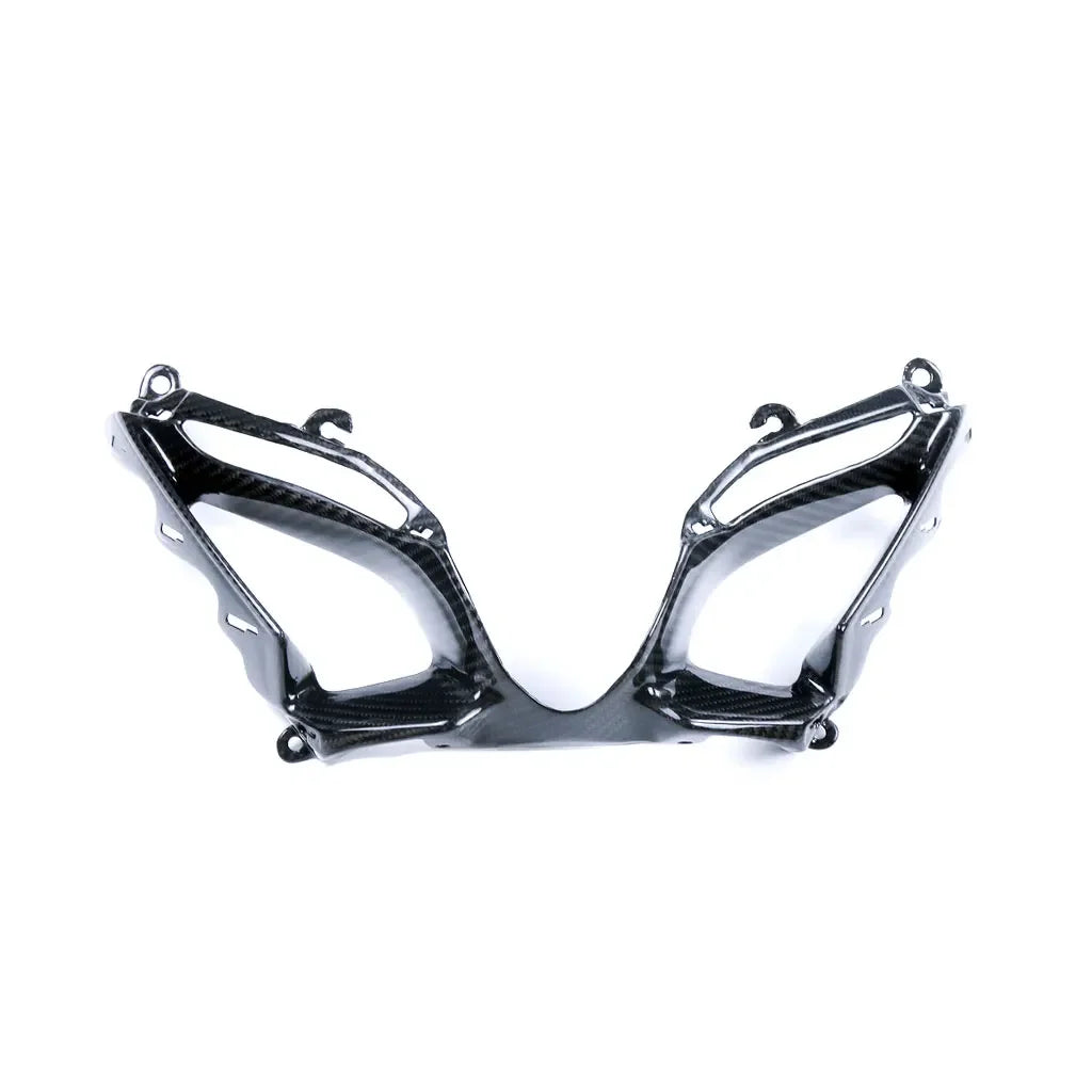 Carena moto in carbonio, accessorio tuning Da300Cavalli, fondo bianco, stile moderno