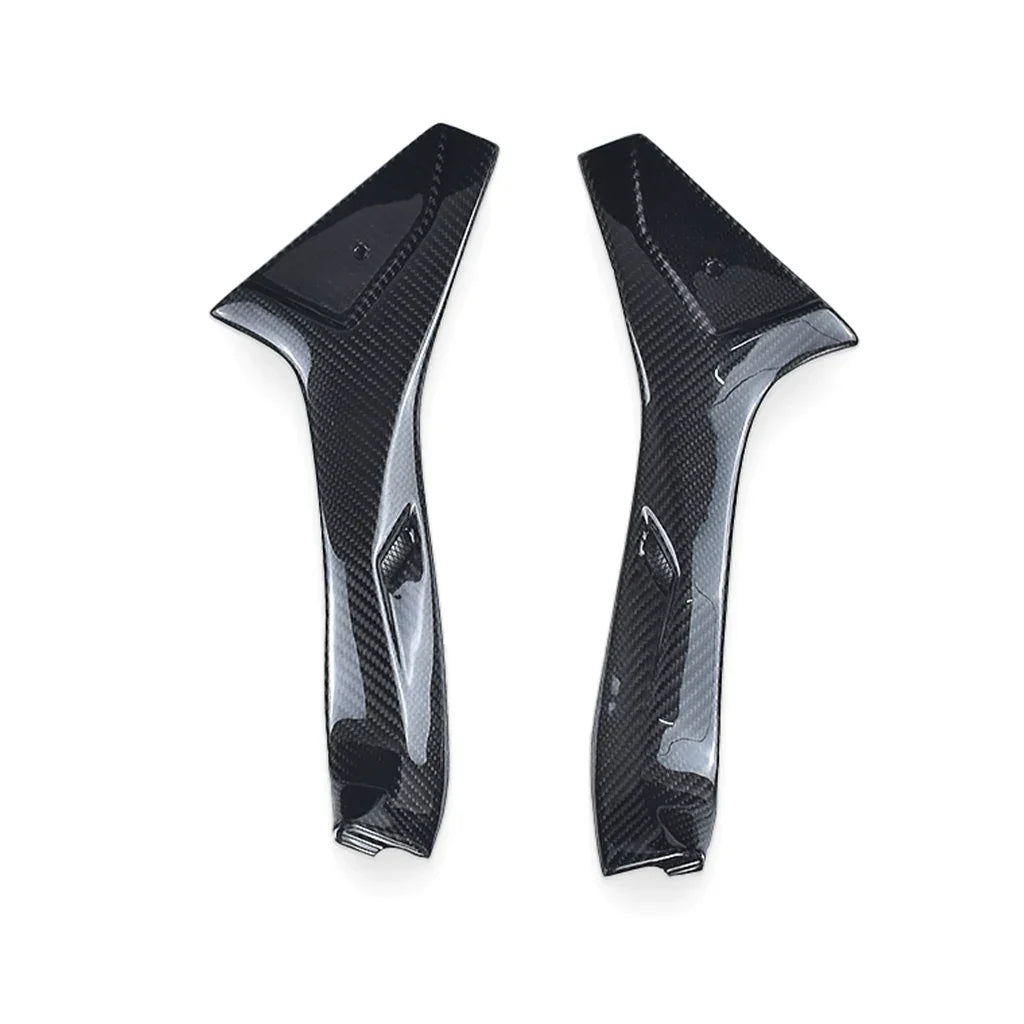 Coppia carene moto in fibra di carbonio lucida, accessori tuning Da300Cavalli