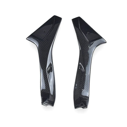 Coppia carene moto in fibra di carbonio lucida, accessori tuning Da300Cavalli