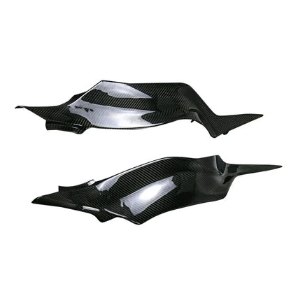 Coppia di carene in carbonio per moto tuning, finitura lucida, Da300Cavalli