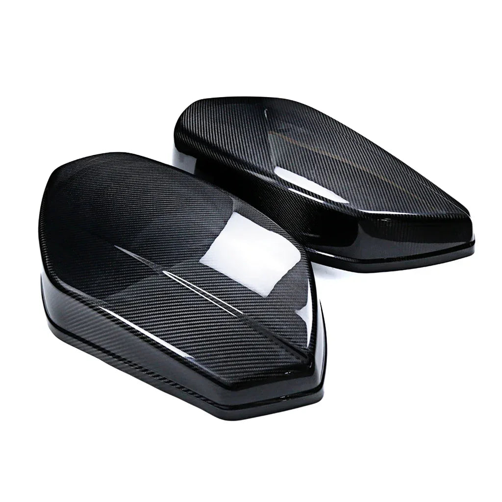 Coppia cover specchietti retrovisori in carbonio per tuning auto, Da300Cavalli