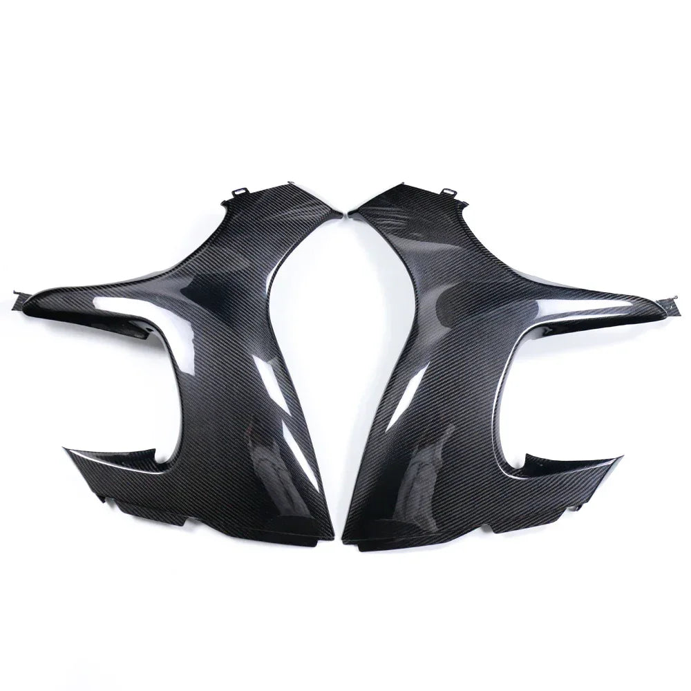 Coppia di parafanghi tuning in fibra di carbonio per auto, ricambio da300cavalli.