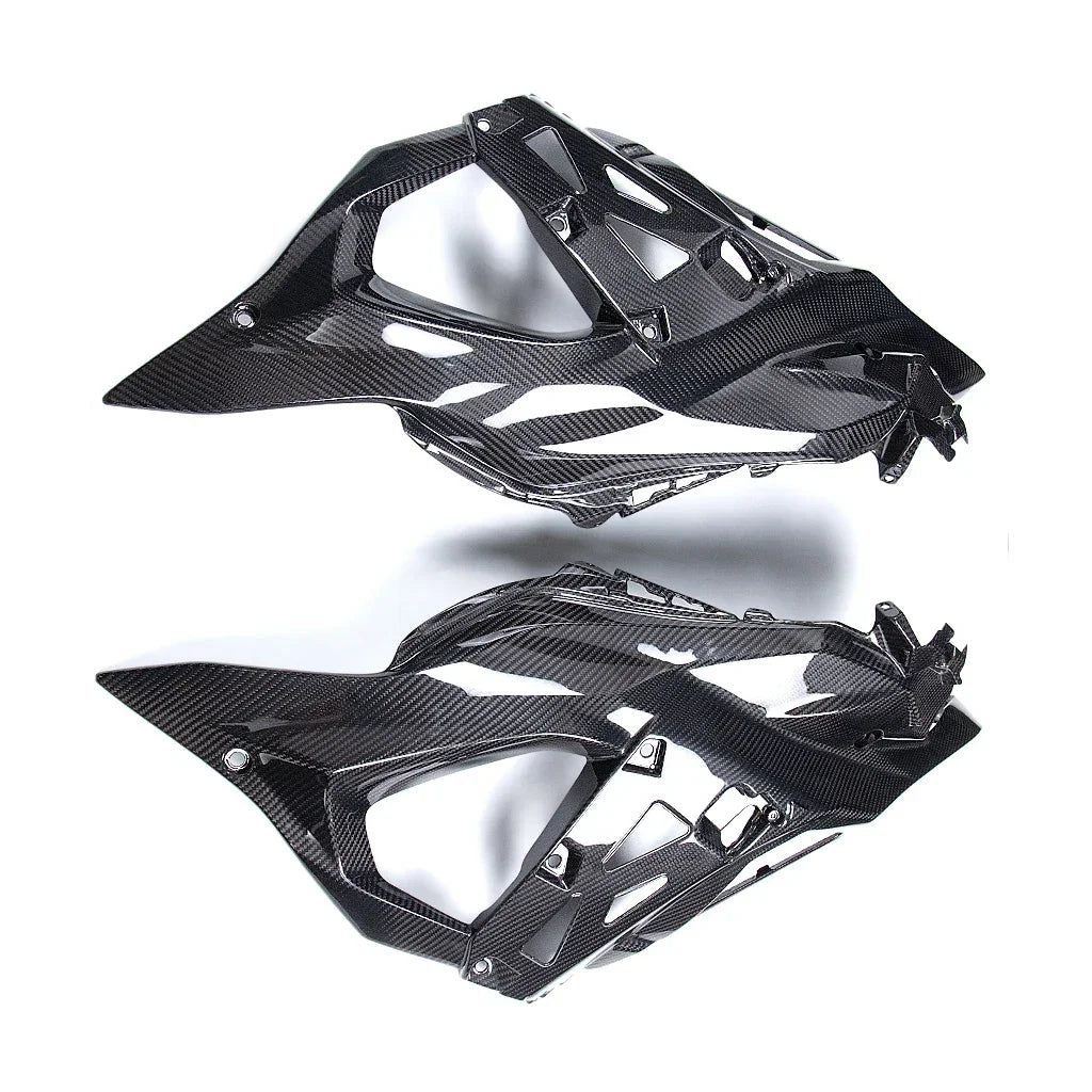 Carene in carbonio moto da corsa, ricambio tuning Da300Cavalli, design sportivo nero