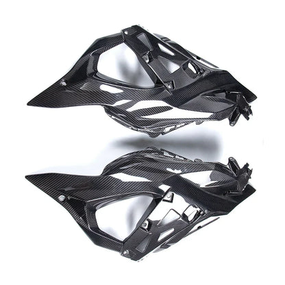 Carene in carbonio moto da corsa, ricambio tuning Da300Cavalli, design sportivo nero