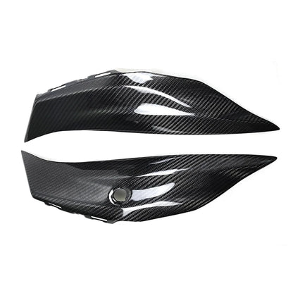 Coppia carene moto in carbonio nero lucido per tuning Da300Cavalli