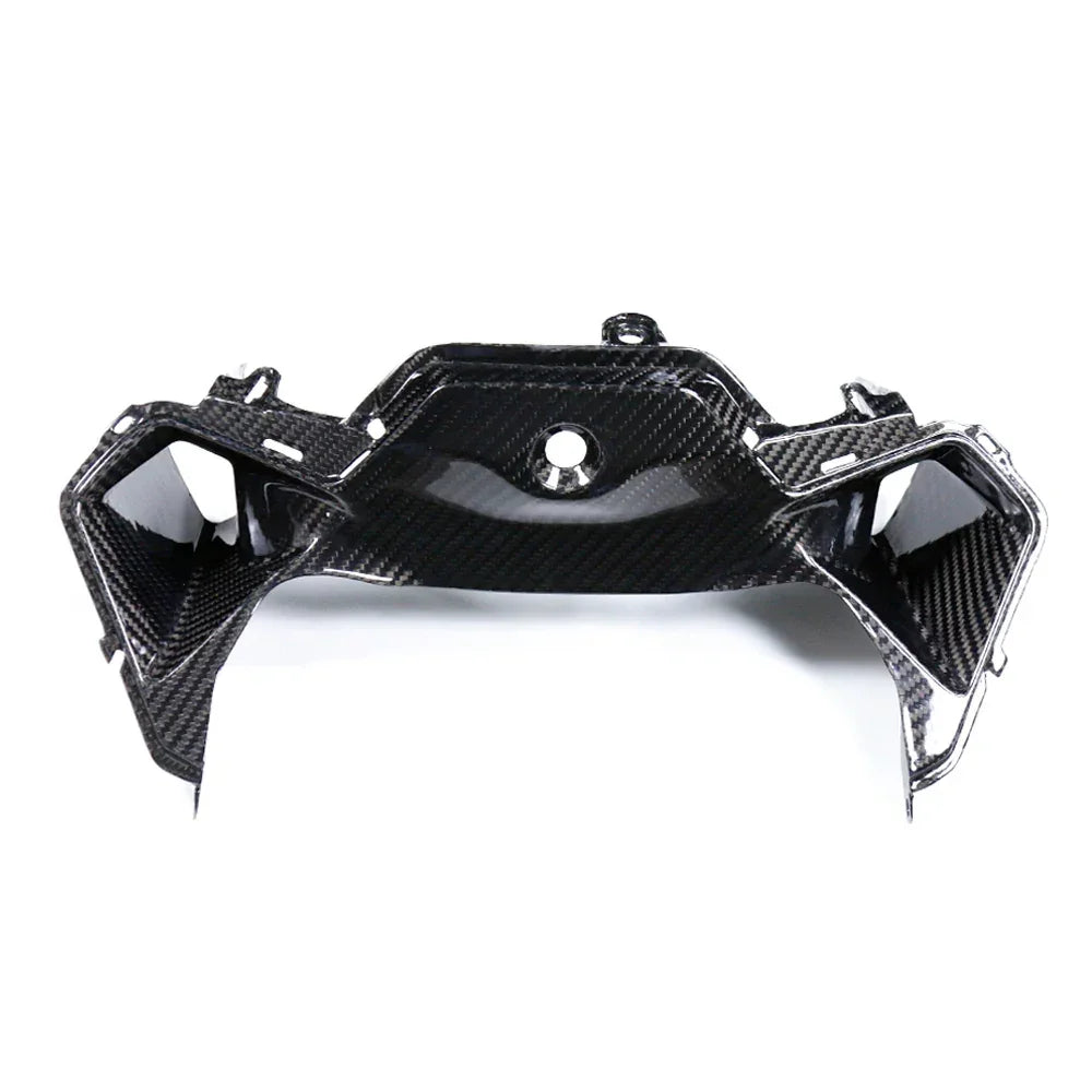 Supporto carena moto in fibra di carbonio nero lucido per tuning su Da300Cavalli