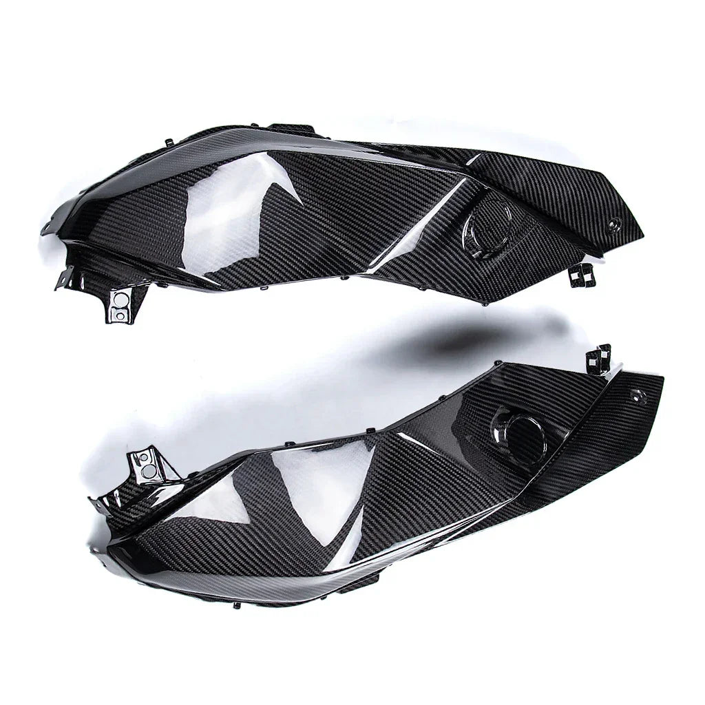 Carene moto in fibra di carbonio, ricambio tuning Da300Cavalli, finitura lucida