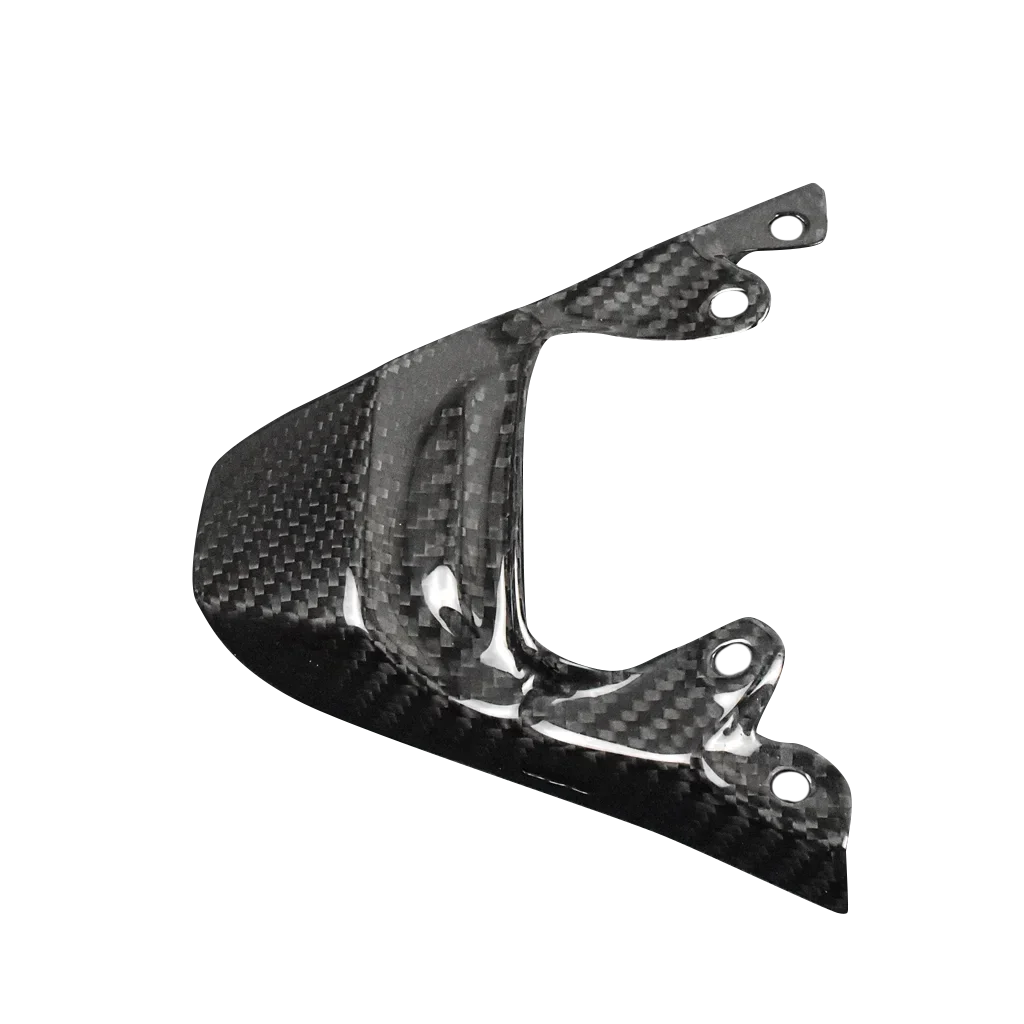 Cover motore carbonio per moto, accessorio tuning Da300Cavalli, finitura lucida.