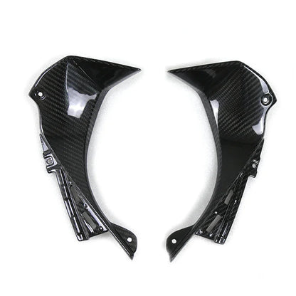 Coppia carene laterali moto in carbonio lucido, accessori tuning Da300Cavalli