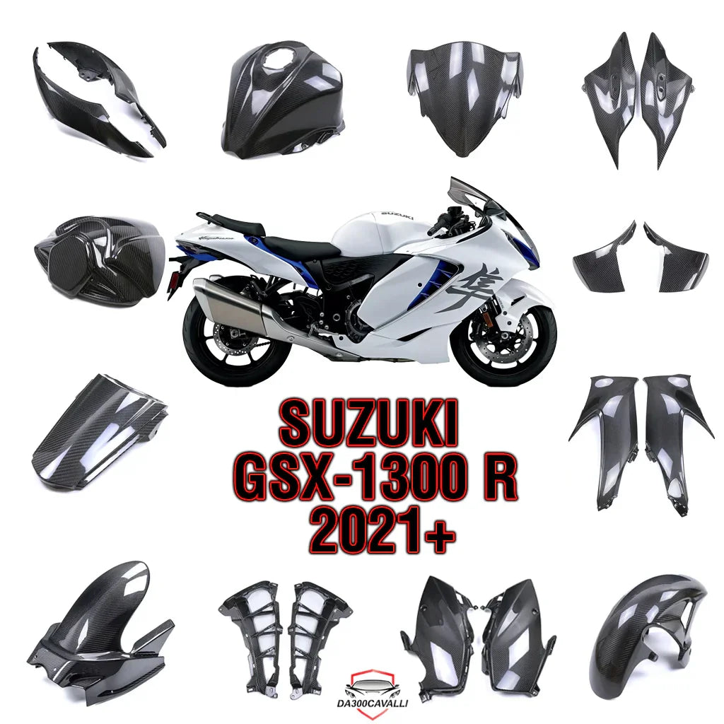 Kit carene in carbonio per Suzuki Hayabusa GSX1300R 2021, ricambi moto da300cavalli