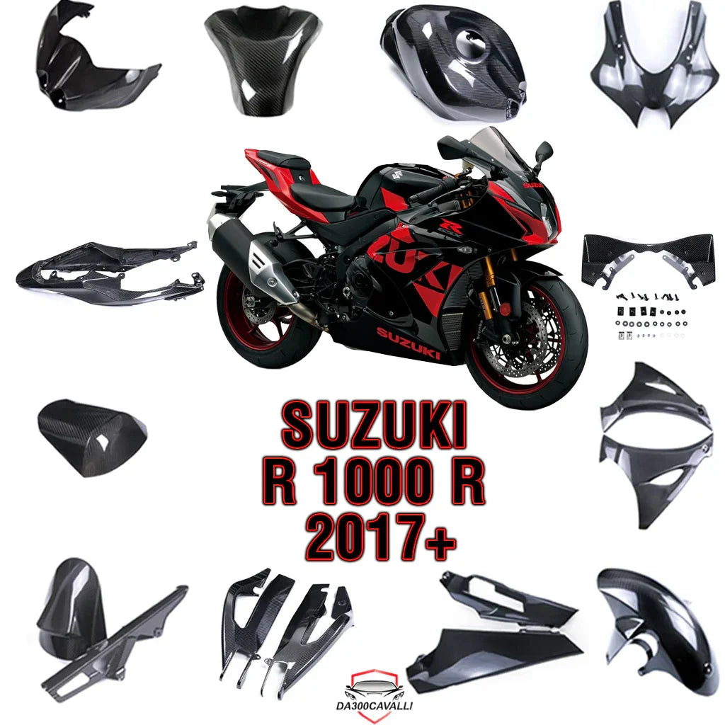 Kit carene in carbonio per Suzuki R 1000 R 2017+, ricambi tuning moto Da300Cavalli