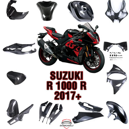Kit carene in carbonio per Suzuki R 1000 R 2017+, ricambi tuning moto Da300Cavalli
