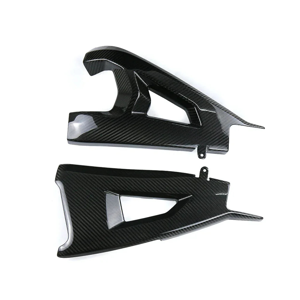 Coppia di carene laterali moto in fibra di carbonio, ricambio tuning Da300Cavalli