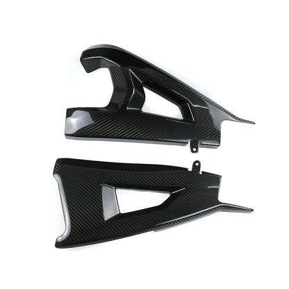 Coppia di carene laterali moto in fibra di carbonio, ricambio tuning Da300Cavalli