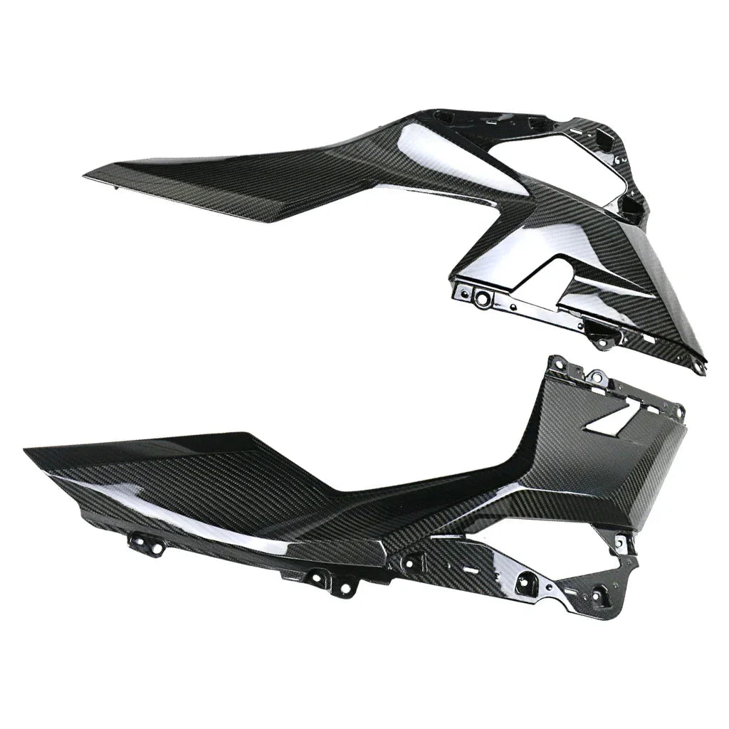 Carene in carbonio moto per tuning, ricambio racing Da300Cavalli, fondo bianco