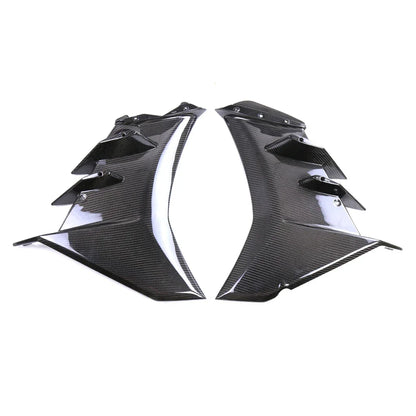 Coppia prese d’aria in carbonio per moto, accessori tuning Da300Cavalli, stile sportivo
