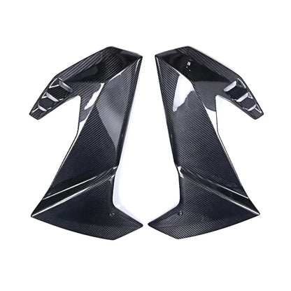 Coppia carene laterali in carbonio nero per moto, accessorio tuning Da300Cavalli
