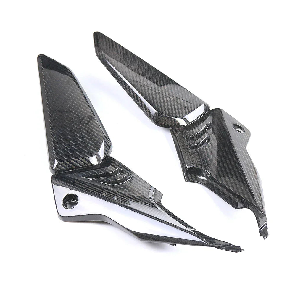 Coppia di carene moto in fibra di carbonio, accessori tuning Da300Cavalli