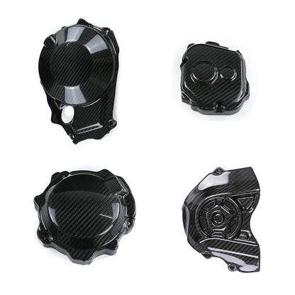 Set di protezioni motore in carbonio per moto, accessori tuning da300cavalli.