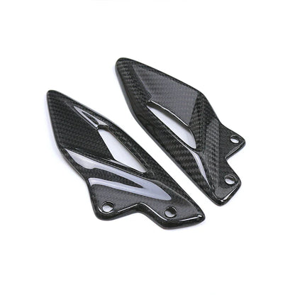 Coppia di cover in carbonio lucido per moto, ricambio tuning Da300Cavalli