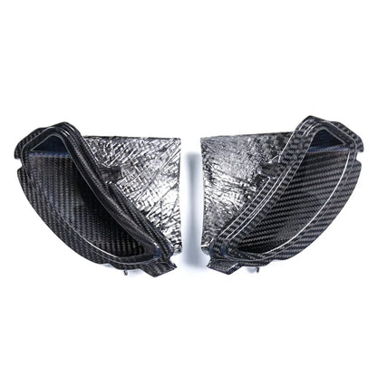 Coppia prese aria in carbonio per auto tuning, accessorio Da300Cavalli, vista dettagliata