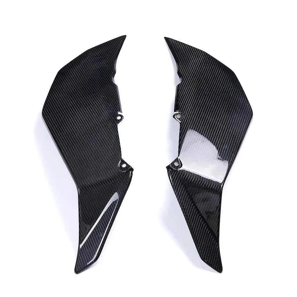 Coppia di carene laterali in fibra di carbonio per moto, ricambio tuning Da300Cavalli