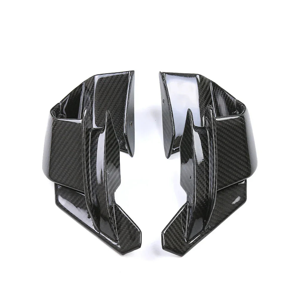 Coppia di prese d'aria in carbonio per tuning auto, accessorio Da300Cavalli