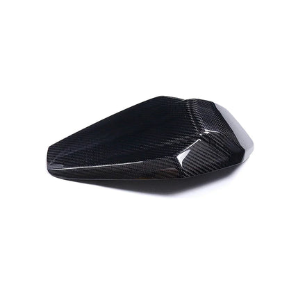 Cover monoposto in carbonio per moto, accessorio tuning Da300Cavalli, sfondo bianco