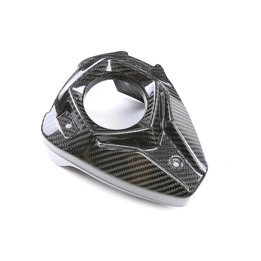 Cover serbatoio moto in carbonio, ricambio tuning Da300Cavalli, sfondo bianco