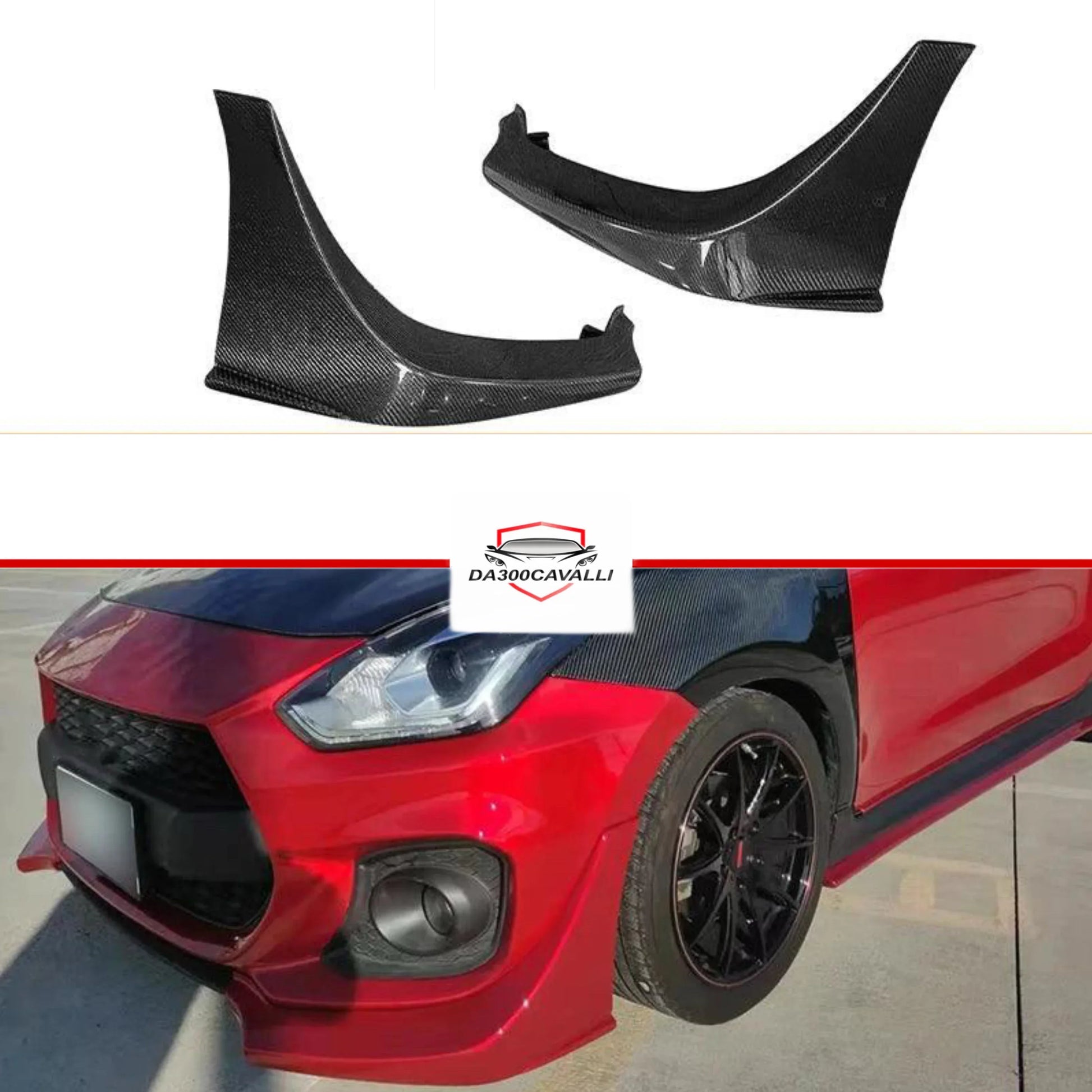appendici-aerodinamiche-anteriori-suzuki-swift-2018-2024-fibra-di-carbonio-da300cavalli-1 - Da300Cavalli