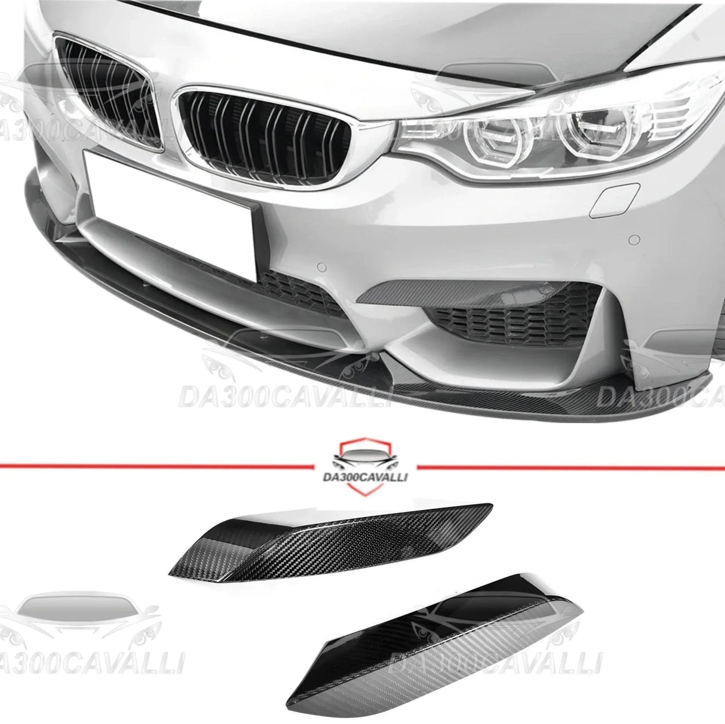 Appendici Aerodinamiche BMW M3 M4 F80 F82 F83 Fibra Di Carbonio — Da300Cavalli
