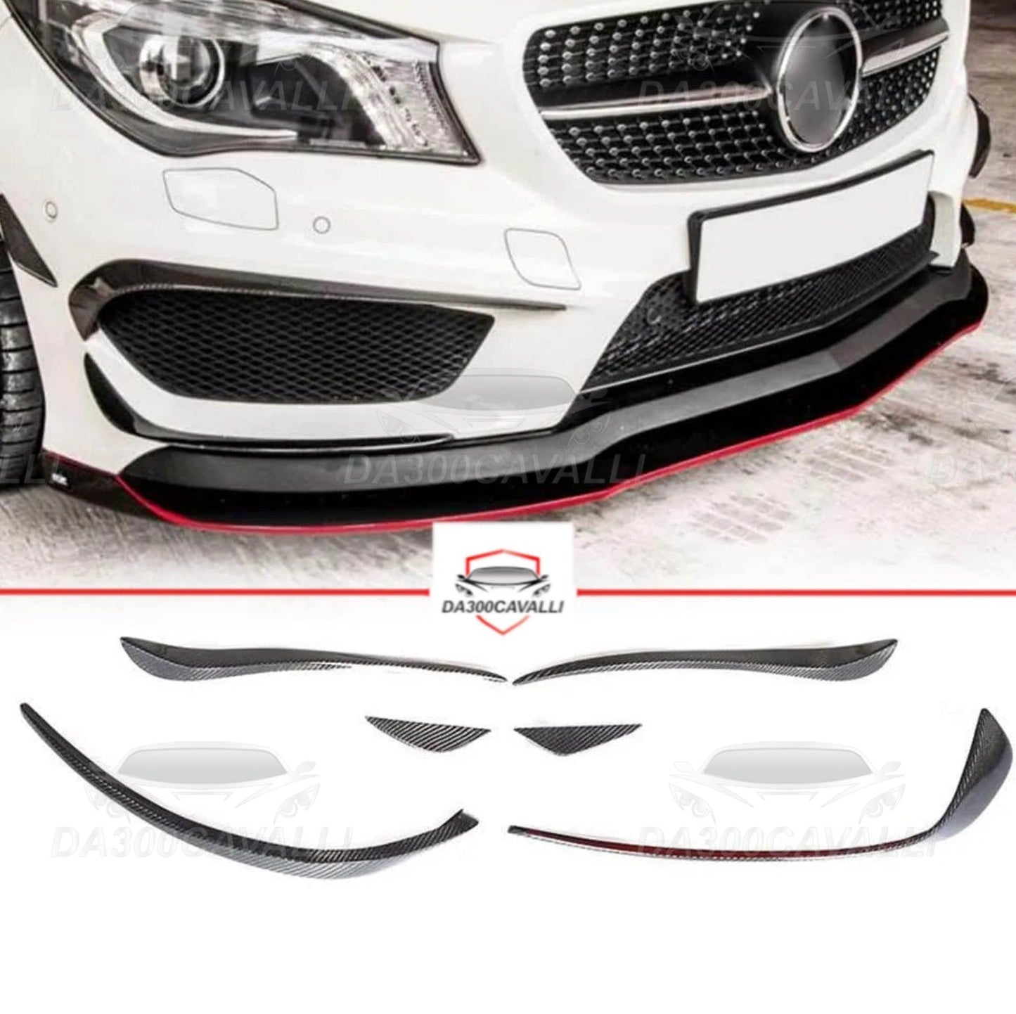 Appendici Aerodinamiche Frontali Mercedes CLA W117 C117 Fibra Di Carbonio - Da300Cavalli
