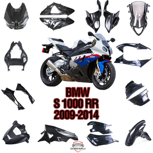 Carene in carbonio per BMW S1000RR 2009-2014, ricambi tuning Da300Cavalli, moto sportiva