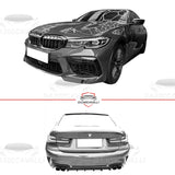 Body Kit BMW Serie 3 G20 – Splitter, Minigonne, Diffusore e Spoiler (PP)