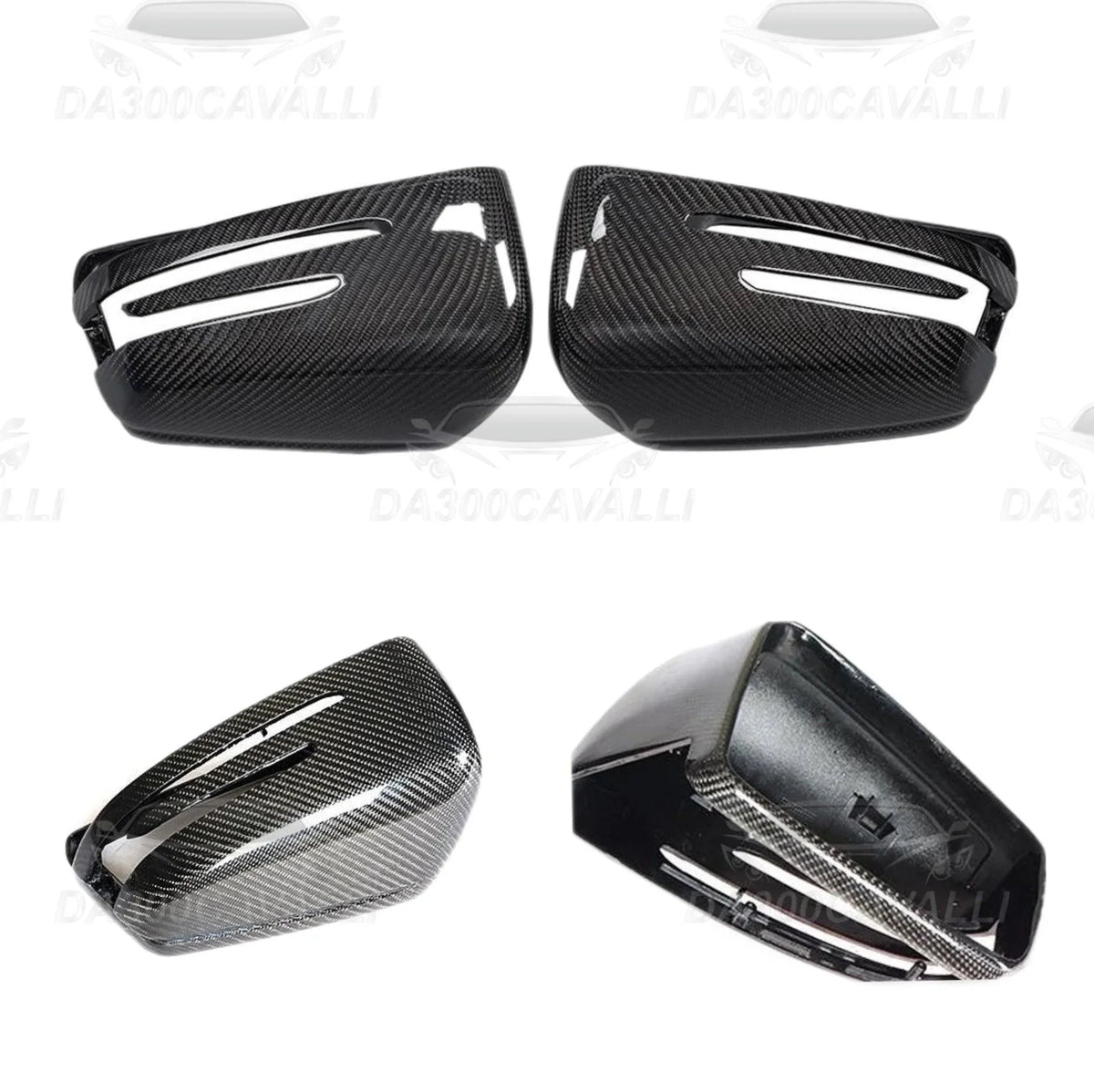 Calotte Specchietti Mercedes Classe A B C CLA CLS E GLA GLK W204 W117 W176 W207 W212 W218 W246 X156 Fibra Di Carbonio — Da300Cavalli — foto 2