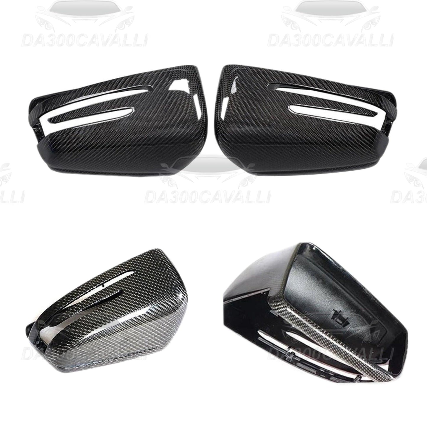 Calotte Specchietti Mercedes Classe A B C CLA CLS E GLA GLK W204 W117 W176 W207 W212 W218 W246 X156 Fibra Di Carbonio - Da300Cavalli